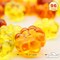 90pc Autumn Acrylic Mini Pumpkin Ornaments - 1lb Assorted 3-Color Fall Table Scatter - Thanksgiving & Halloween Harvest Party Decor & Vase Filler